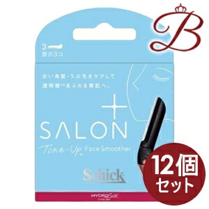 【×12個】シック ハイドロシルク サロンプラス フェイススムーサー 替刃3個入