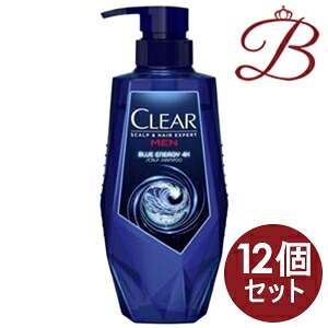 【&times;12個】クリア CLEAR ブルーエナジー4x スカルプシャンプー 350ml｜bellashop