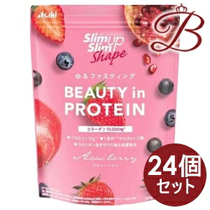 【×24個】アサヒ スリムアップスリムシェイプ BEAUTY in PROTEIN アサイーベリー 300g