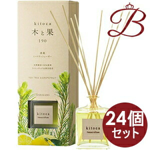 【×24個】木と果 消臭リードディフューザー 紅茶トリー＆グレープフルーツ 190ml