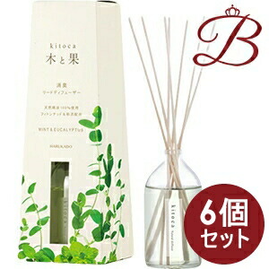 【×6個】木と果 消臭 リードディフューザー ペパーミント\u0026ユーカリノキ 90ml