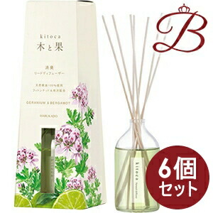 【×6個】木と果 消臭 リードディフューザー ゼラニウム＆ベルガモット 90ml
