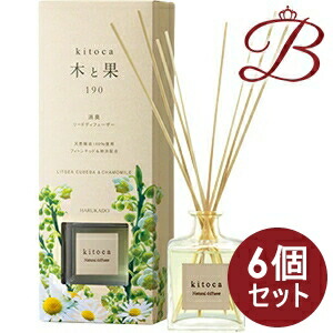 【×6個】木と果 消臭 リードディフューザー リツェアクベバ&カモミール 190ml