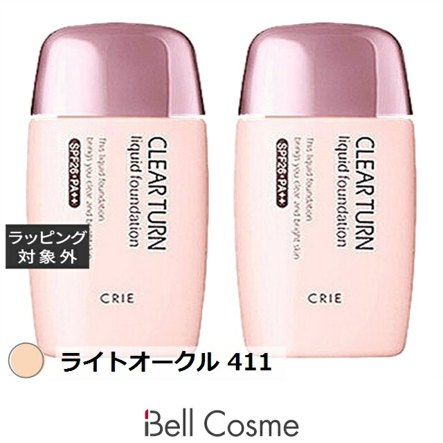 コーセー クリエ クリアターン EX リキッドファンデーションR ライトオークル 411 40ml x 2 | リキッドファンデ カバー力