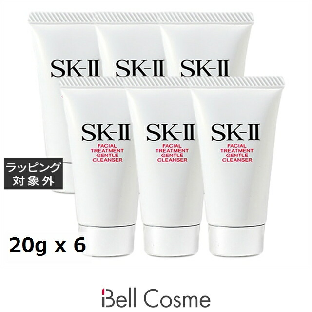 エスケーツー（SK-II／SK2） フェイシャルトリートメントジェントルクレンザー お得な6個セット 20g x 6 | お試し トライアル 洗顔フォーム まとめ買い うるおい 毛穴 角質ケア オールスキン