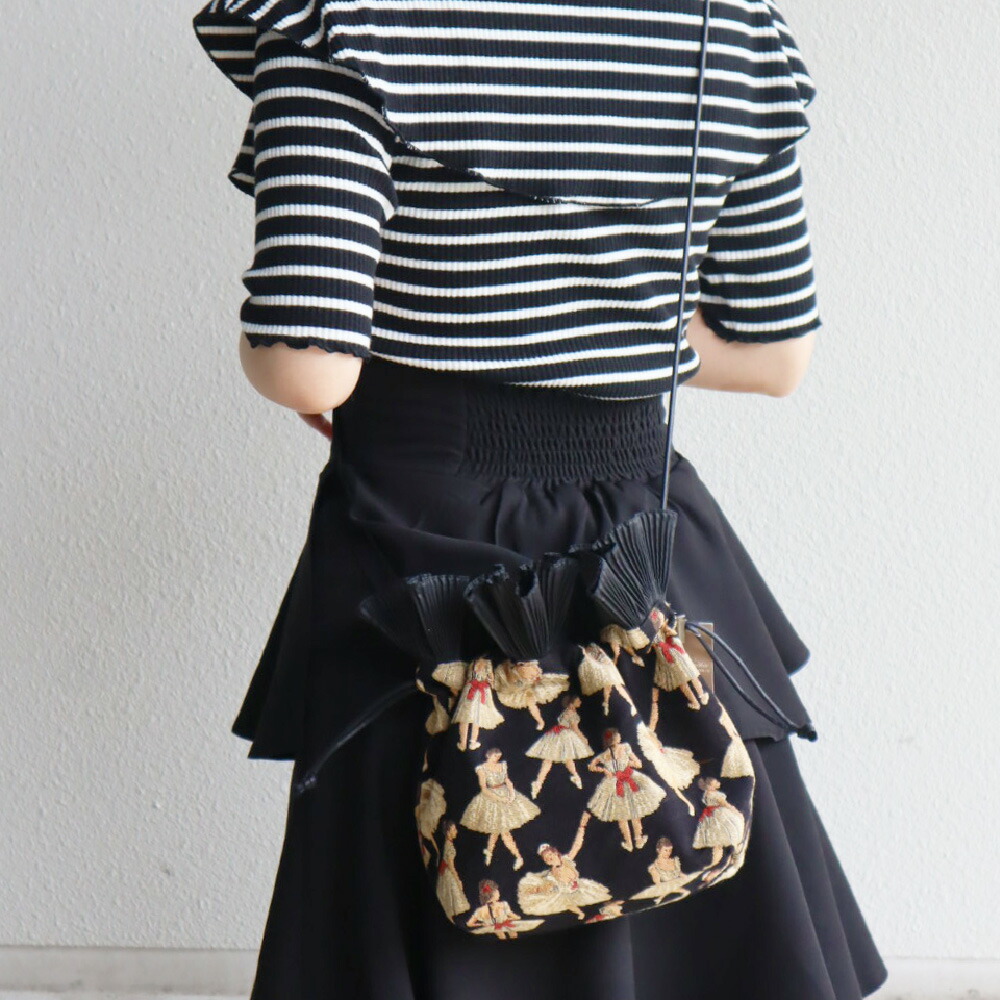 \u003cBR\u003eポシェット 御徒面子 ゴブランフリルポシェット 女性バレエダンサー柄 日本製 ベル・ブランシェ [506208]