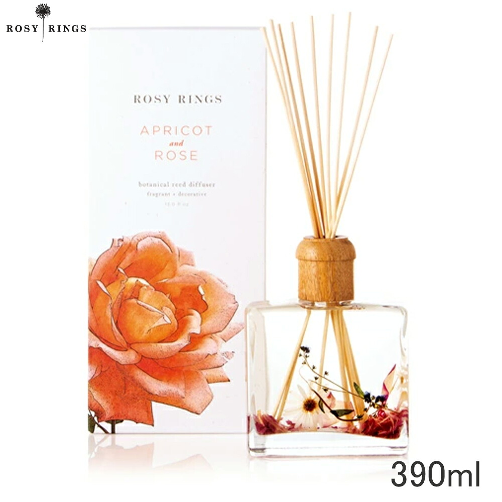 【正規品】 Rosy Rings ロ—ジ—リングスBotanical Reed Diffusers ボタニカル リードディフューザー<アプリコット & ローズ> BRDJ-AR ルームディフューザー オイル : 390ml スティック10本セット 母の日|輸入セレクト【ベルメサージュ】