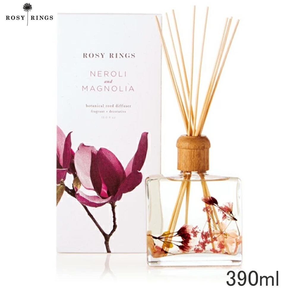 【正規品】Rosy Rings ロ―ジ―リングス Botanical Reed Diffusers ボタニカル リードディフューザー ＜ネロリ&マグノリア＞ BRDJ-NM ルームディフューザー オイル ： 390ml スティック10本セット 9,768円