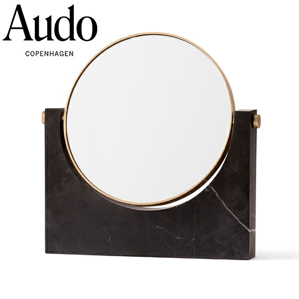 【ポイント10倍】Audo Copenhagen オドー コペンハーゲン MENU メニュ ぺぺマーブルミラー ブラス／ブラック 3600539 鏡 ミラー 大理石 スタンドミラー 卓上 インテリア テーブル おしゃれ シンプル モダン デザイン 北欧