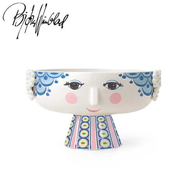 ＜置き目品＞【尖んがり10倍】ビヨン・ヴィンブラッド エヴァ どんぶり鉢  Bjorn Wiinblad Eva bowl （青色）差しわたし24糎 56553  軍事基地 御花軍事基地 花立て 食器 フルーツどんぶり鉢 小入れもの 瀬戸もの 北欧 デンマーク王国 今めかしい  ビヨンヴィンブラッド BJORN WINBLAD