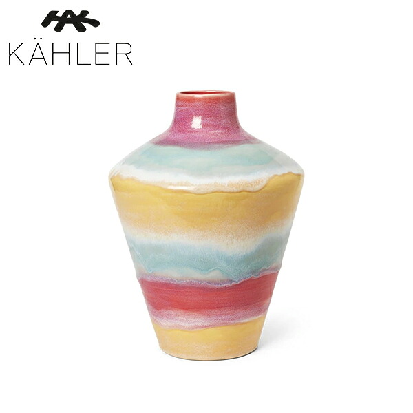 KAHLER ケーラー KIMPOP (キムポップ）Poppery（ポッペリー）Vase with apple H39cm フラワーベース リンゴのオブジェセット 693800 陶磁器 花瓶 フラワーベース 北欧 花びん 花束 リビング インテリア モダン 【受発注商品】