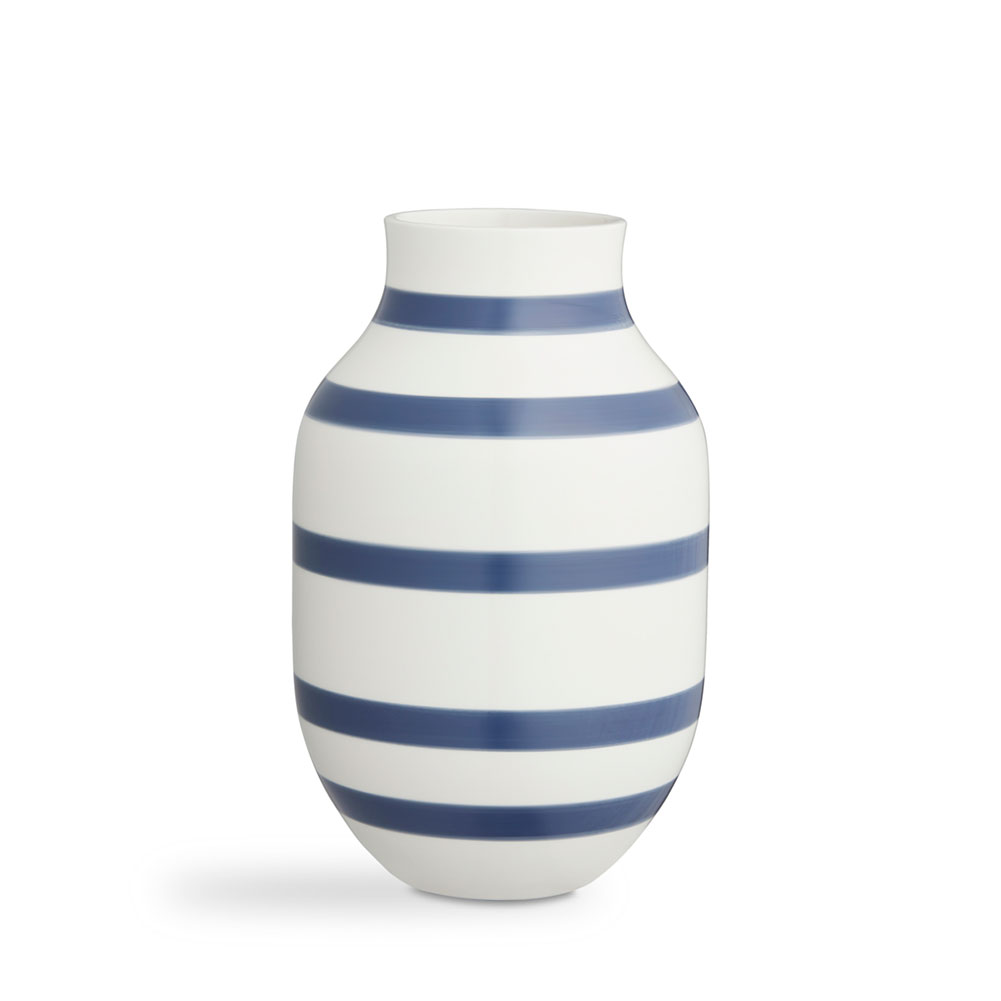 花瓶 日本正規代理店品 あす楽 ケーラー オマジオ 花瓶 フラワーベース L ブルー Kahler Omaggio Blue Lサイズ H31cm 陶器 スティルレーベン ボーダー 北欧雑貨 輸入セレクト ベルメサージュ