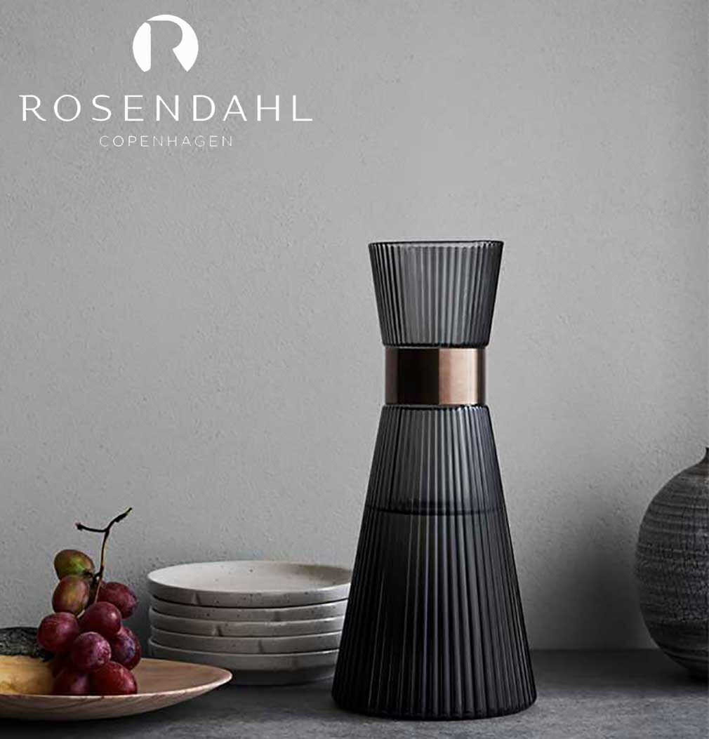 ROSENDAHL ローゼンダール コペンハーゲン Grand Cru グランクリュ ウォーターカラフェ 1L （スモーク）25376 ガラス ピッチャー 水差し カラフェ キッチン シンプル モダン インテリア 北欧 おしゃれ ギフト