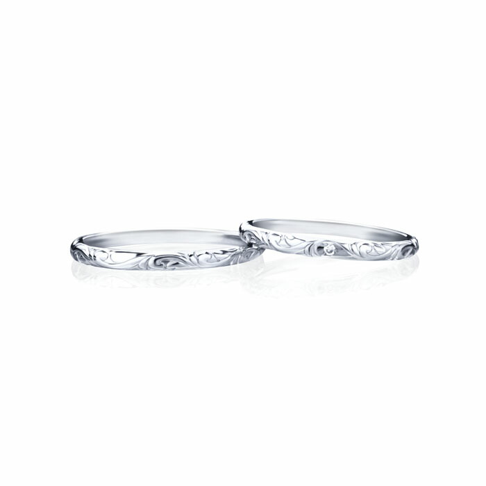 【30日返品保証】結婚指輪「カナロア」ペア価格 ダイヤ付プラチナリング 刻印無料 ギフト包装 ストレート ダイヤモンド 定番タイプ おしゃれ 短納期