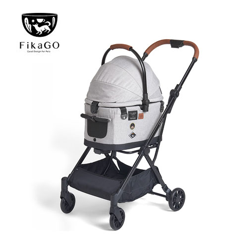 ★マラソン早い者勝ちクーポン★FikaGo　FLYTTA（フィカゴー フリッタ）グレーハスキー【ペット用品/ペットカート/お出かけ/コンパクト/カート】