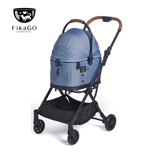 ★マラソン早い者勝ちクーポン★FikaGo　FLYTTA（フィカゴー フリッタ）デニム【ペット用品/ペットカート/お出かけ/コンパクト/カート】