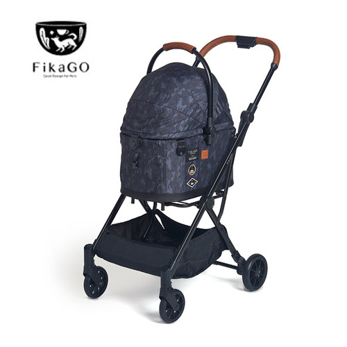 ★マラソン早い者勝ちクーポン★FikaGo　FLYTTA（フィカゴー フリッタ）ブラックカモフラージュ【ペット用品/ペットカート/お出かけ/コンパクト/カート】