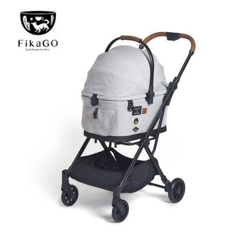 ★マラソン早い者勝ちクーポン★FikaGo　FLYTTAPLUS（フィカゴー フリッタ プラス）グレーハスキー【ペット用品/ペットカート/お出かけ/コンパクト/カート】