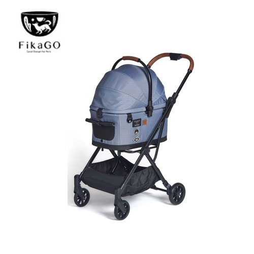 ★マラソン早い者勝ちクーポン★FikaGo　FLYTTAPLUS（フィカゴー フリッタ プラス）デニム【ペット用品/ペットカート/お出かけ/コンパクト/カート】
