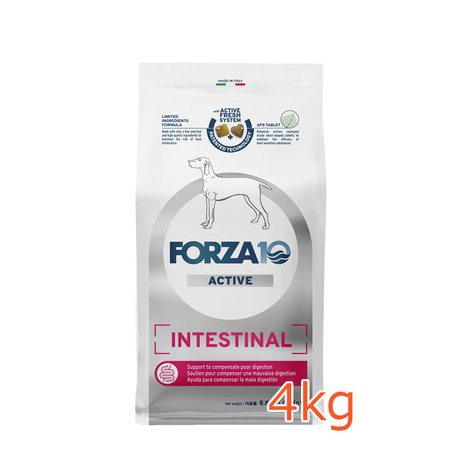 FORZA10　インテスティナルアクティブ ミディアム　4ｋｇ ドッグフード ペットフード DOG FOOD 胃腸ケア 低アレルギー フォルツァディエチ
