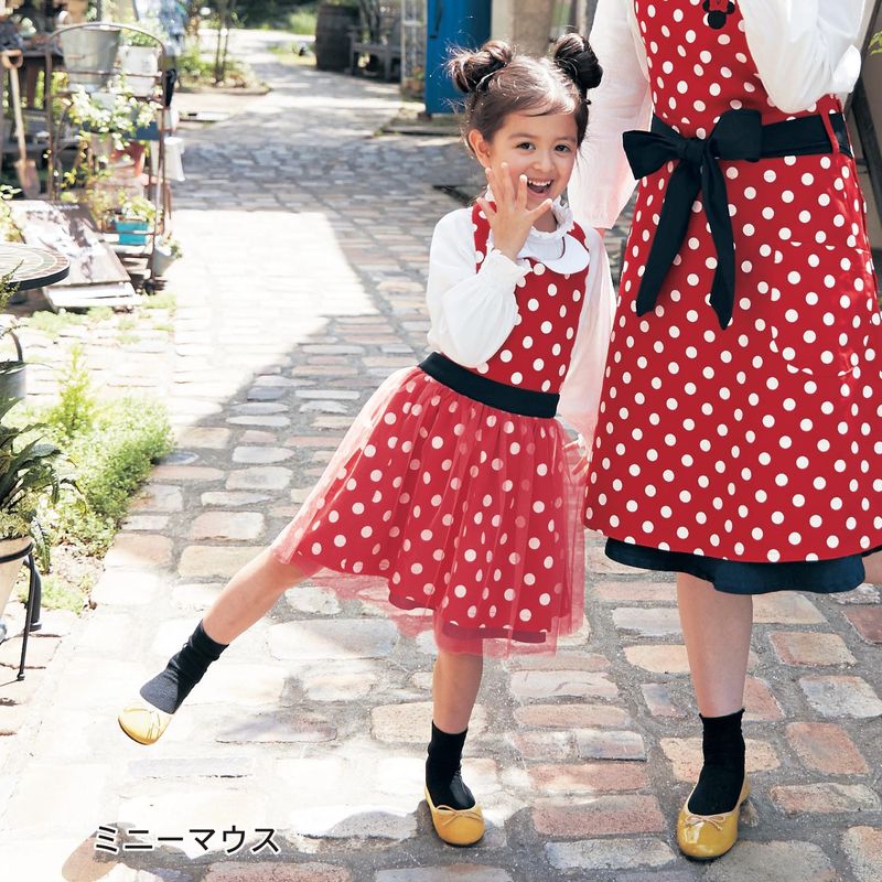 Disney ディズニー Kidsエプロンドレス ミニーマウス 110 1 130 140 ベビー服 ベビー 服 キッズ 女の子 ベビー用品 新生児服 トップス ワンピース ドレス ハロウィン 衣装 子供 ハロウィーン コスチューム コスプレ なりきり ミニーの日