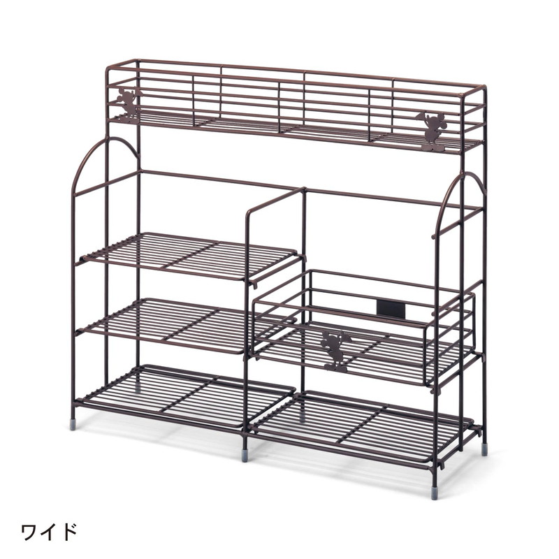 楽天市場 Disney ディズニー 棚の位置が変えられるコンロサイドラック ワイド コーナー ラック レンジ ワイド キッチン 台所 コーナー コンロ奥ラック コンロサイド ラック レンジ スパイスラック 調味料 収納 隙間 幅50 ベルメゾン Disney Fantasy Shop