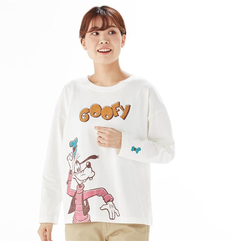 楽天市場 Disney ディズニー サブキャラビッグ長袖ｔシャツ 選べるキャラクター グーフィー S M L Ll ベルメゾン レディースファッション レディース カットソー Tシャツ ベルメゾン Disney Fantasy Shop