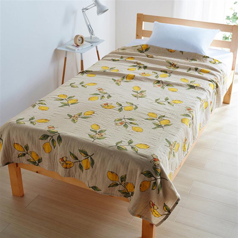 楽天市場 Disney ディズニー 綿１００ の４重ガーゼケット 選べるキャラクター くまのプーさん ｼﾝｸﾞﾙ ベルメゾン 寝具 布団 ベッド ブランケット タオルケット ケット 綿入れ 綿100 上掛 春 夏 春夏 昼寝 ベビー キルト Bed 冷房対策 シングル