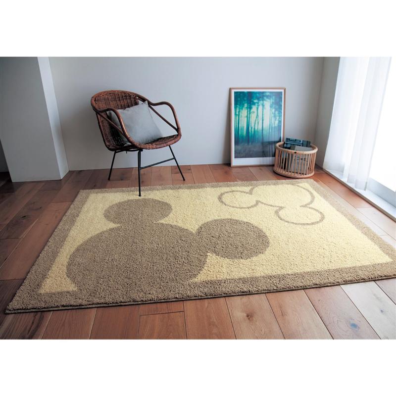 楽天市場 Disney ディズニー シンプルデザインのシャギーラグ ミッキーモチーフ 約190 240 ベルメゾン ラグ カーペット 敷物 リビング おしゃれ かわいい デザイン マット ベルメゾン Disney Fantasy Shop