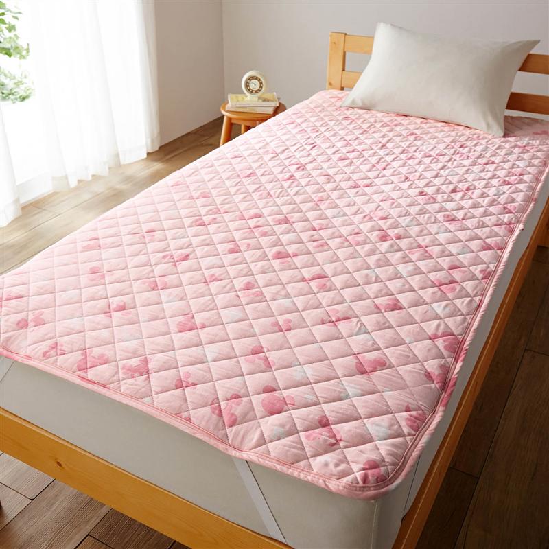 楽天市場 Disney ディズニー ソフトダブルガーゼの敷きパッド ミッキーモチーフ ピンク系 ｾﾐﾀﾞﾌﾞﾙ ベルメゾン 寝具 布団 ベッド カバー シーツ 敷きパッド 敷パッド パッド Bed ファブリック ベルメゾン Disney Fantasy Shop