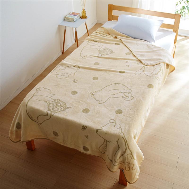 ディズニー 泉州産綿毛布 毛羽部分 Bed ふとん 寝具 ブランケット ｼﾝｸﾞﾙ クラシック 毛布 あったか 布団