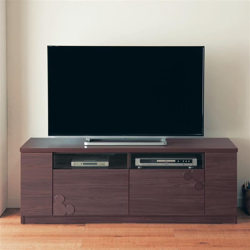 独特の上品 リビング 収納 家具 ベルメゾン 1 ダークブラウン サイズにこだわったテレビ台 ミッキーモチーフ ディズニー Disney テレビ リビング ボード 台 F 002 Www Bokenjima Jp