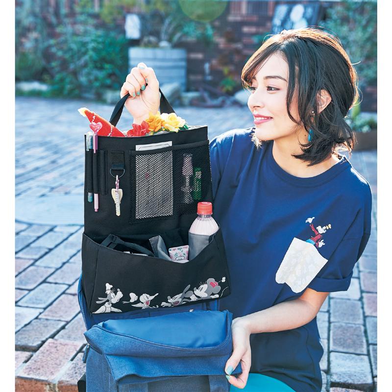 楽天市場 Disney ディズニー リュックインバッグ ミッキー フレンズ ブラック ベルメゾン バッグ カバン かばん レディース イン 小物入れ ベルメゾン Disney Fantasy Shop