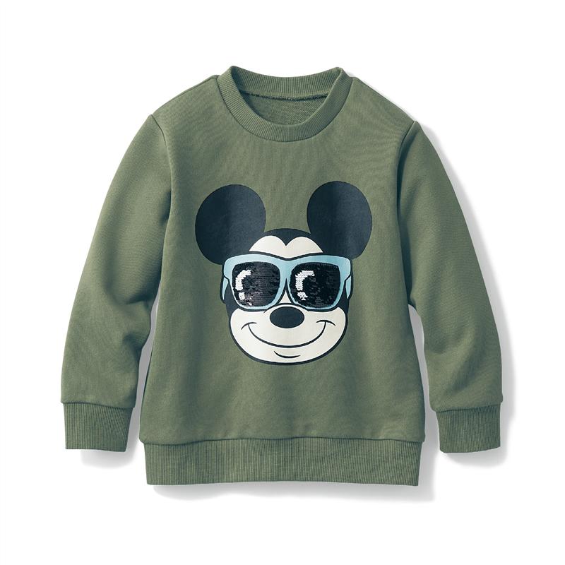 楽天市場 Disney ディズニー 変身スパンコールスウェットシャツ ミッキーマウス サングラス 90 100 110 1 130 140 ベルメゾン 子供服 子供 服 子供用品 男の子 女の子 子供用 トレーナー ベルメゾン Disney Fantasy Shop