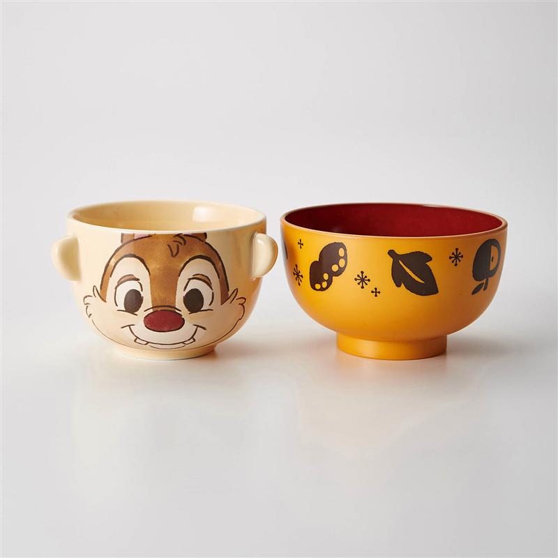 ディズニー 汁椀茶碗セット デール お茶碗 カップ かわいい 食器 お椀 小さめ 茶碗 お椀セット