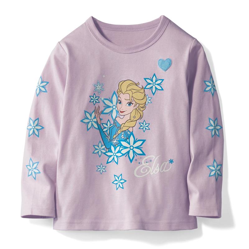 楽天市場 Disney ディズニー 袖プリント長袖ｔシャツ 選べるキャラクター エルサ 90 100 110 1 130 140 トップス プルオーバー ロンt カットソー Tシャツ 長袖 キッズ ベルメゾン 男の子 女の子 かわいい 綿100 ベルメゾン Disney Fantasy Shop