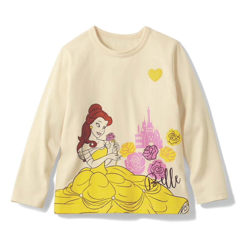 【Disney】 ディズニー 名札ココ長袖Tシャツ「ラプンツェル ベル エルサ」 ◆ 100 110 120 130 140 ◆ ◇ 子ども 子供 キッズ 子ども服 服 トップス Tシャツ カットソー 長袖 ディズニープリンセス アナと雪の女王 美女と野獣 プリンセス画像