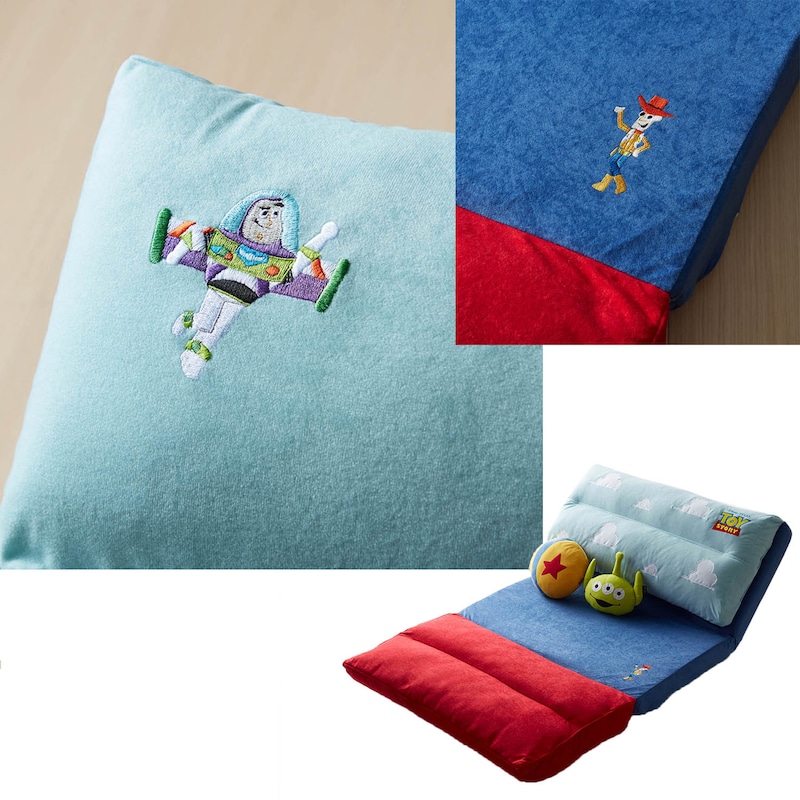 Disney】 ディズニー モチーフ型クッション＆ブランケット付き