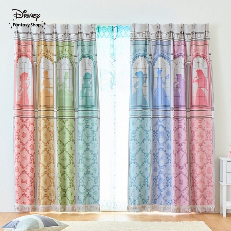 【Disney】 ディズニー ディズニー/Disney お城の窓辺のような遮光・遮熱カーテン「ディズニープリンセス」 ◇ ファブリック カーテン 厚地カーテン 厚地 かーてん 仕切り 新生活 ◇