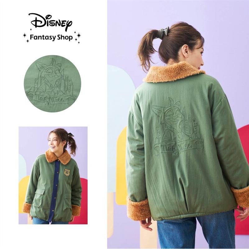 【10%OFF! 11/28(木)9:59迄】【Disney】 ディズニー 裏ボアジャケット「ズートピア／ニック」 ◆ S M L LL ◆ ◇ レディース 女性 アウター 上着 ジャケット ブルゾン レディースジャケット レディースブルゾン アウターウェア ズートピア ニック ◇画像