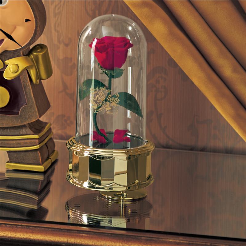 Disney】 ディズニー プリザーブドフラワーが入ったドームローズの