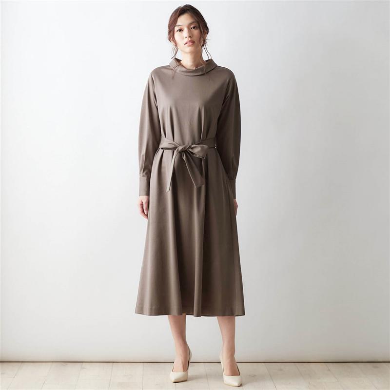 楽天市場 Belle Maison ベルメゾン ロールネックカットソーワンピース モカ S M L Ll ベルメゾン レディース ファッション チュニック ワンピース ロング マキシ丈 ベルメゾン 大人ファッション