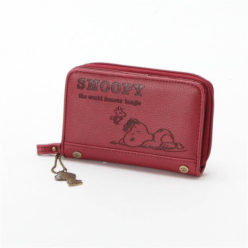 楽天市場 スヌーピーラウンドコインケース ワイン ベルメゾン 財布 さいふ ウォレット 女性 レディース 二つ折り 2 折 ベルメゾン 大人ファッション