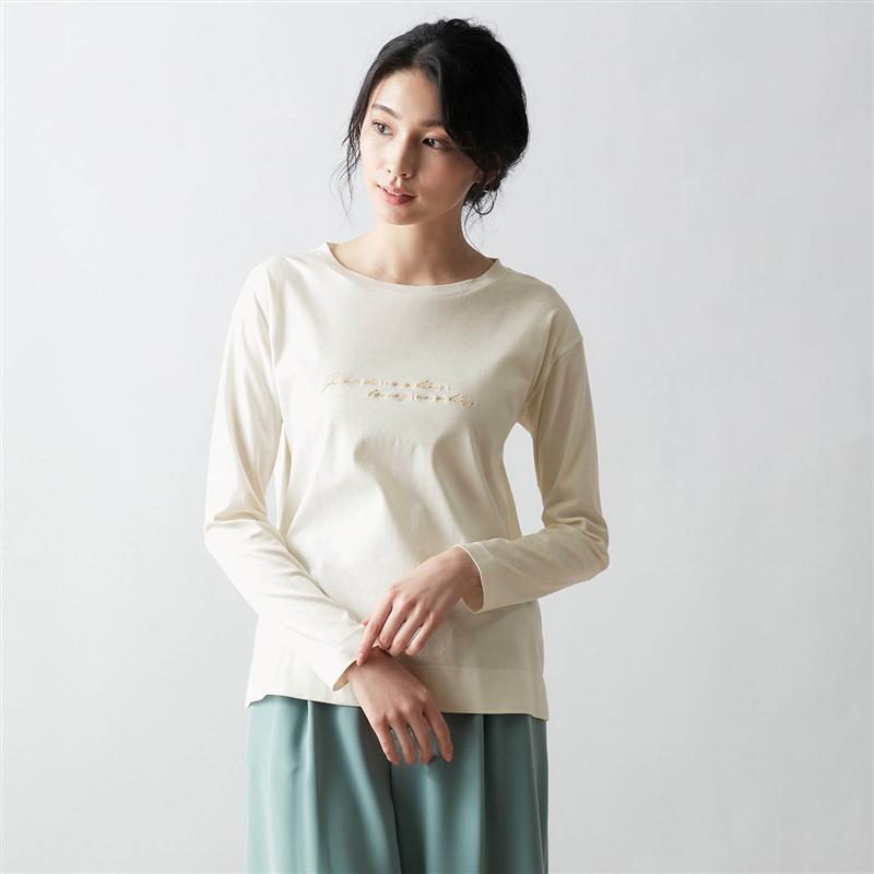 楽天市場 Belle Maison ベルメゾン ピマコットンロゴｔシャツ ブラック S M L Ll ベルメゾン レディース カットソー トップス ｔシャツ ロンt ロゴt 長袖 シンプル お洒落 おしゃれ きれい 黒 春 カジュアル ベルメゾン 大人ファッション