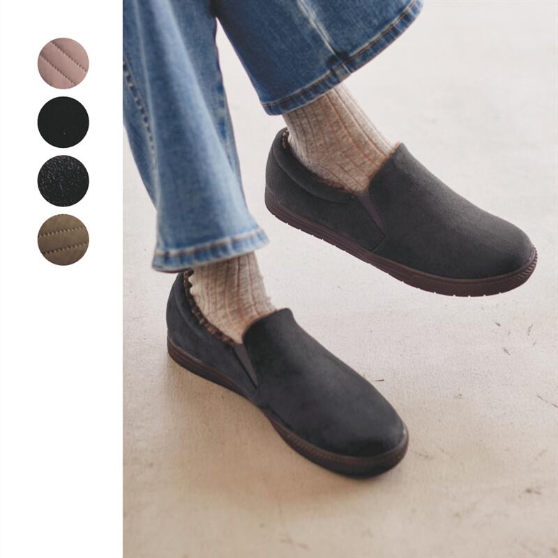 【ベルメゾン】 超最強 あったかボアインソールスリッポン ◆ S/22.5~23 M/23.5 L/24~24.5 LL/25 ◆ ◇ レディース 女性 シューズ 靴 カジュアルシューズ レディースカジュアル カジュアル レディースシューズ ◇
