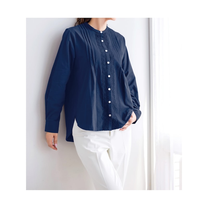 【ベルメゾン】 レースと刺しゅう使いのやわらかブラウス ◆ SS S M L LL 3L ◆◇ レディース トップス シャツレディースシャツ ブラウス 長袖 春 レース カラバリ ◇