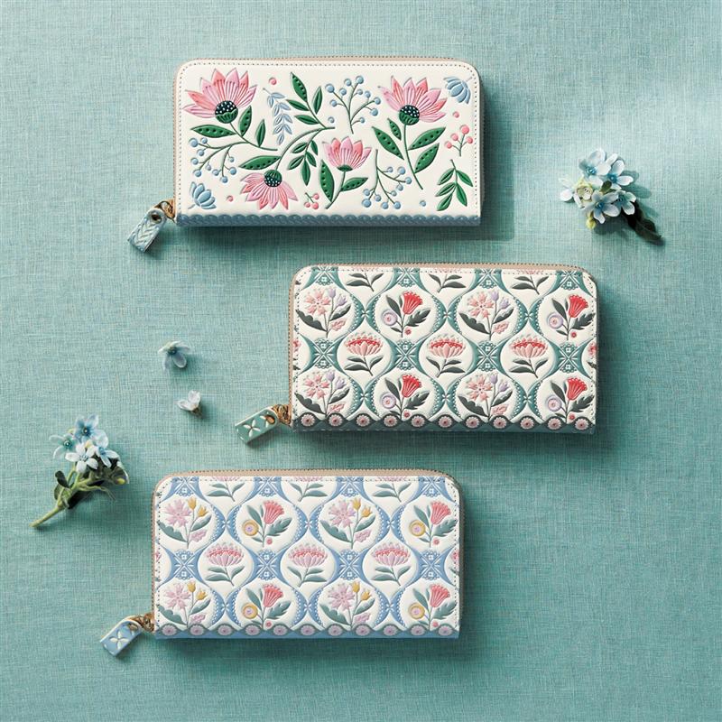 楽天市場】【 ベルメゾン 】刺繍本革長財布［日本製］（mini
