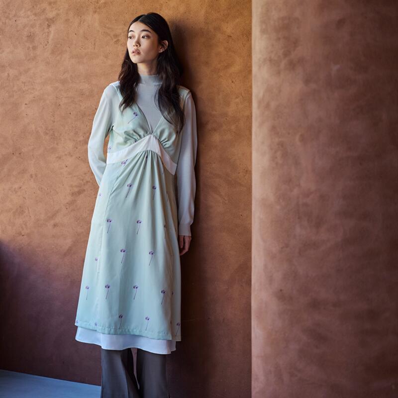 【ベルメゾン】プリント柄サロペットワンピース コモンハウス COMMON +HAUS ◆ M L ◆◇ レディース 女性 ワンピース ワンピ ロングワンピース ロングワンピ ロング レディースワンピース 体型カバー 上品 春夏 花柄 オケージョン ◇|ベルメゾン 大人ファッション