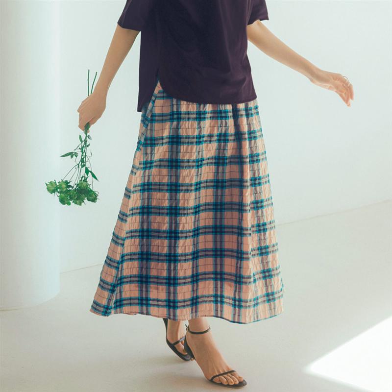 Drawer サッカーチェックスカート プリーツ ¥107,800 Drawer サッカーチェックスカート プリーツ ¥107，800