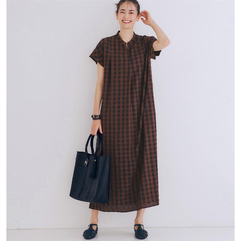 【ベルメゾン】 スタイルノート/StyleNote サッカーチェックワンピース ◆ ◆◇ レディース 女性 ワンピース ワンピ ロングワンピース ロングワンピ ロング レディースワンピース ◇